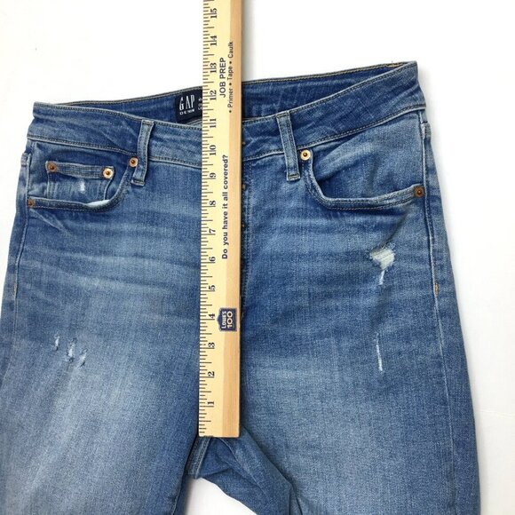 Gap Denim Women's Jeans Curvy Legging Button Fly Distressed Stretch size 10 - Picture 5 of 8
